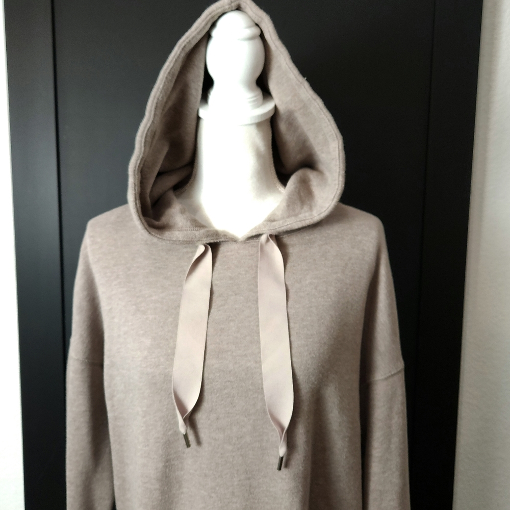 Aerie Beige Oversized Hoodie With Zippers on The Side Size Small - Picture 5 of 12